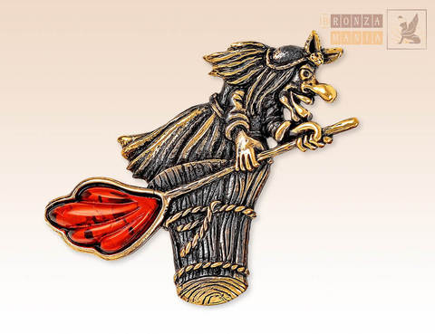 брошь Баба Яга