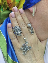 Серьга ГД (серьги из серебра)