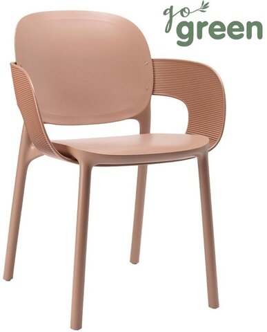 Кресло пластиковое Scab Design Hug Go Green, карамель