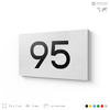 Табличка с номером 95 на дверь квартиры, для офиса, кабинета, аудитории, склада, белая 120х70 мм, Айдентика Технолоджи