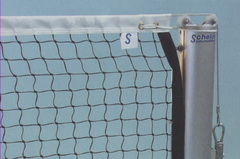 Стойки теннисные Schelde, круглые, соревновательная модель для  помещений. С лебедкой для натяжения сетки (комплект)