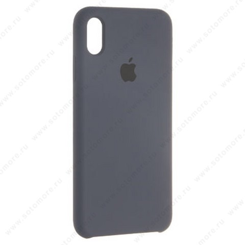 Накладка Silicone Case для Apple iPhone XS Max темно-синий