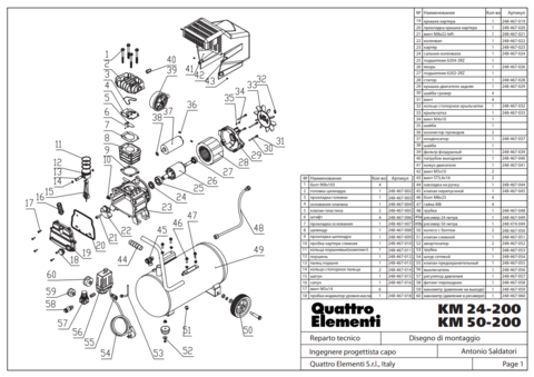 Колесо компрессора QUATTRO ELEMENTI КМ24-200 d-120мм (248-467-050)
