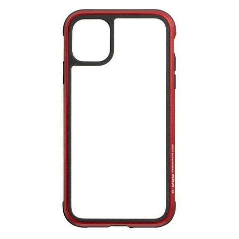 Противоударный чехол с алюминиевой рамкой K-Doo Ares для iPhone 12 (Красный)