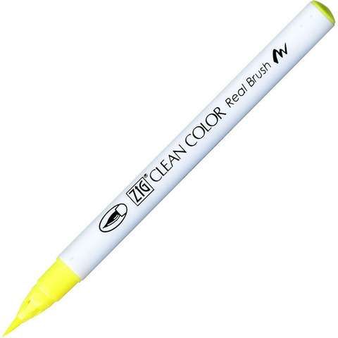 Маркер акварельный ZIG Clean Color Real Brush- штучно -Fluorescent Yellow - 001