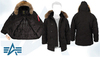 Куртка Аляска Зимняя - Altitude Parka RF натур. мех (черная - black)