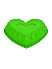 Силиконовая форма для выпечки Сердце, цвет зеленый