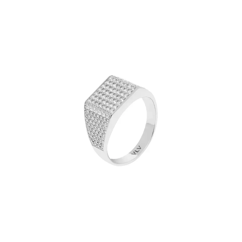 Кольцо Crystal Square Signet Ring