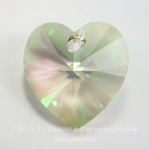 6228 Подвеска Сваровски Сердечко Crystal Luminous Green (10,3х10 мм)