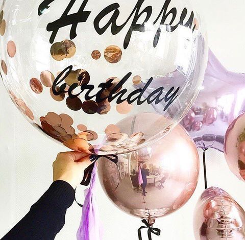 Шар Баблс с конфетти и надписью