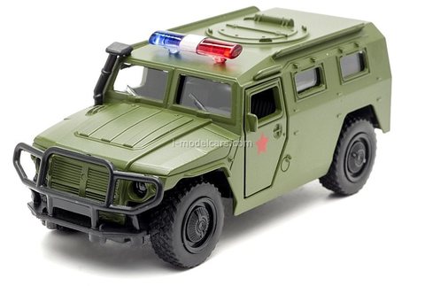 GAZ-2330 Tiger military khaki Technopark 1:43