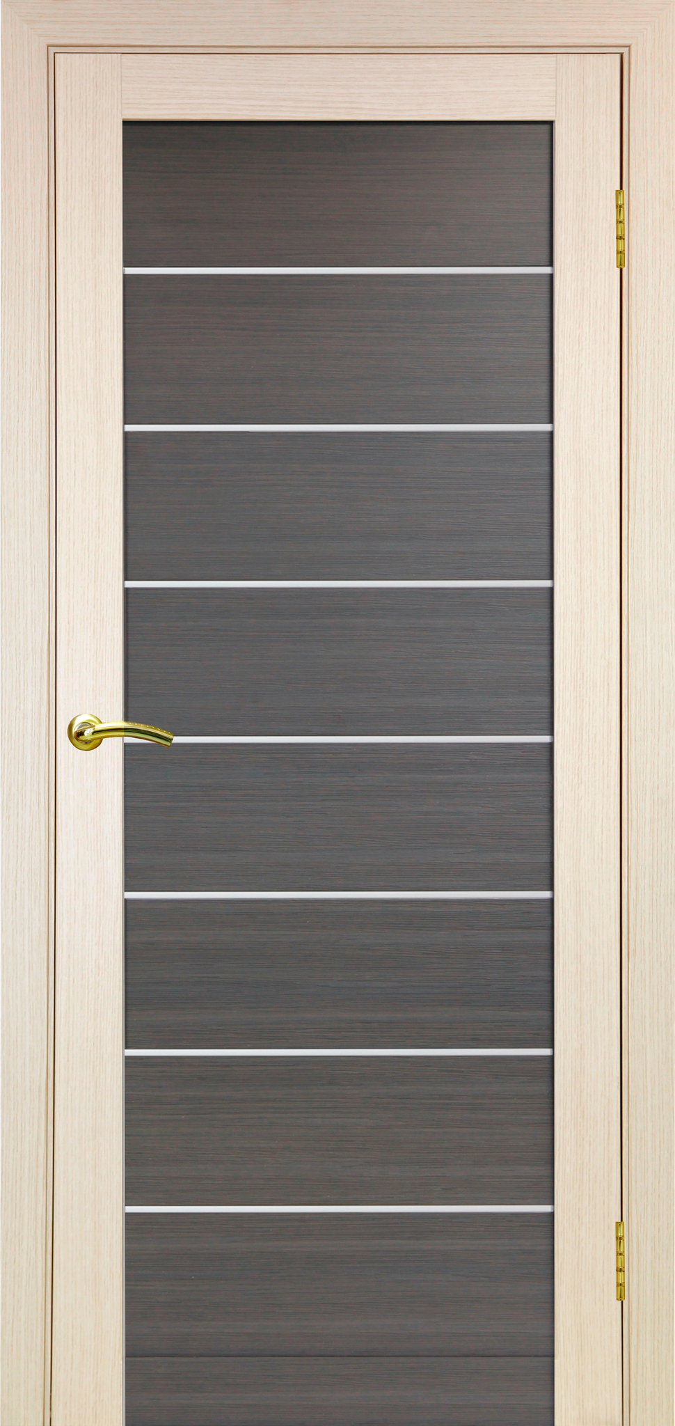 Дверь межкомнатная Оптима Порте Турин 506.12 комби, цвет беленый дуб-венге/венге, экошпон, стекло мателюкс