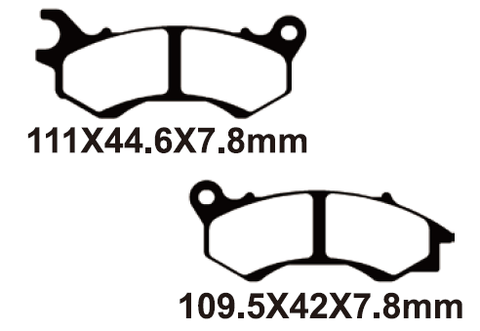 YL-F135 Тормозные колодки дисковые мото YONGLI Organic (FDB2256P)