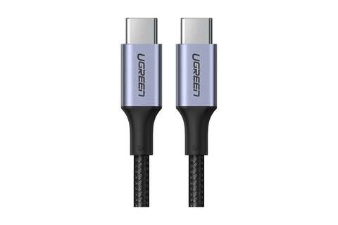 Кабель UGREEN USB-C Aluminum Case в оплтеке, 1м, черный