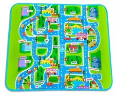 Развивающий коврик Mambobaby Город 130х160х1 см 60761