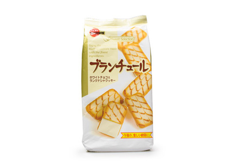 Печенье Bourbon кошачьи язычки с белым шоколадом, 82г