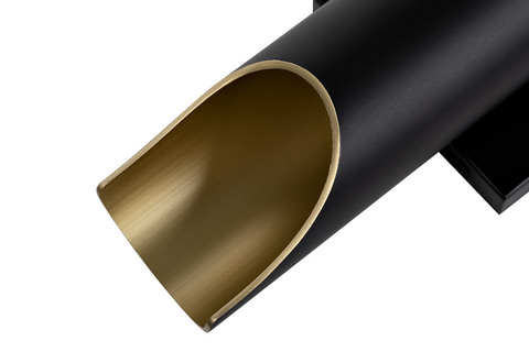 Бра настенное для спальни металлическое 40см Garda Decor черное/золото