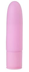 Розовый силиконовый мини-вибратор - 10 см. - 