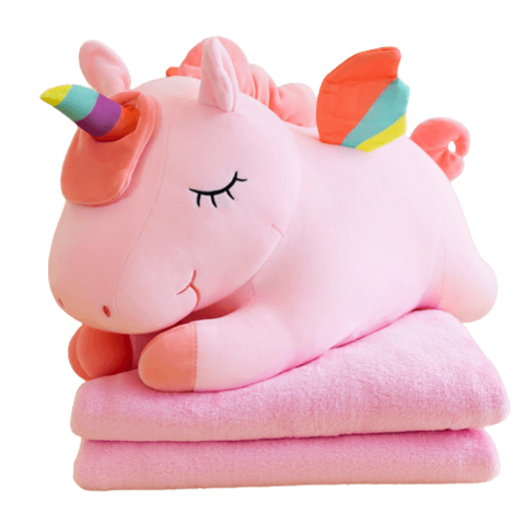 Плед Единорог розовый