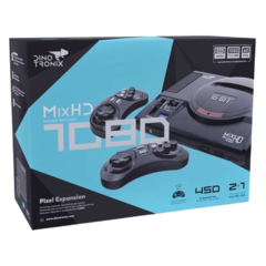 Игровая приставка Dinotronix MixHD 1080 + 450 игр (модель: ZD-09, Серия: ZD, MD1 case, FullHD 1080, HDMI кабель, 2 беспроводных джойстика)
