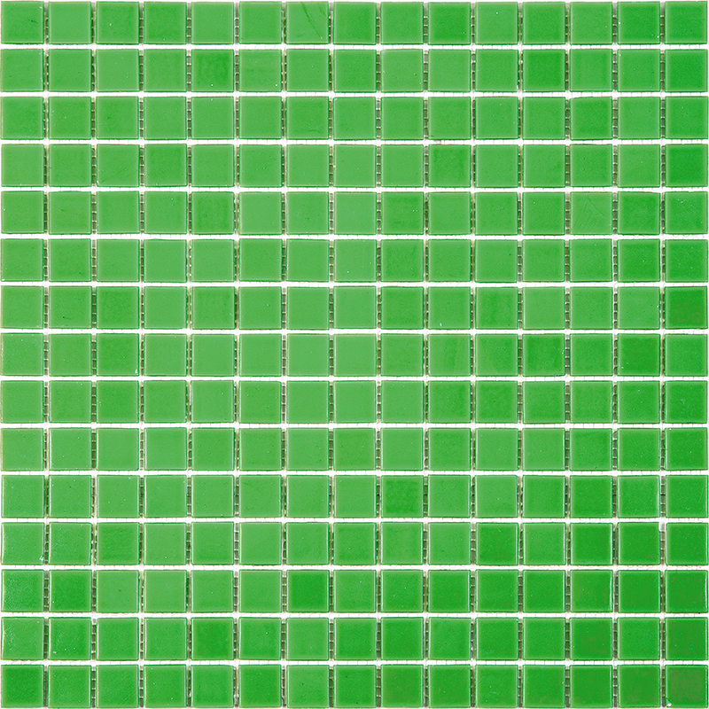 SBN409 Мозаика для бассейна одноцветная чип 20 стекло Alma Mono Color зеленый квадрат