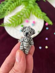 Игрушки для кукол, миниатюра - Мишка мягкий РАЗНОЦВЕТНЫЙ, текстильный, 4 см, набор 3 шт. микс цвет.