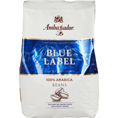 Кофе в зернах Ambassador Blue Label 100% арабика 1 кг