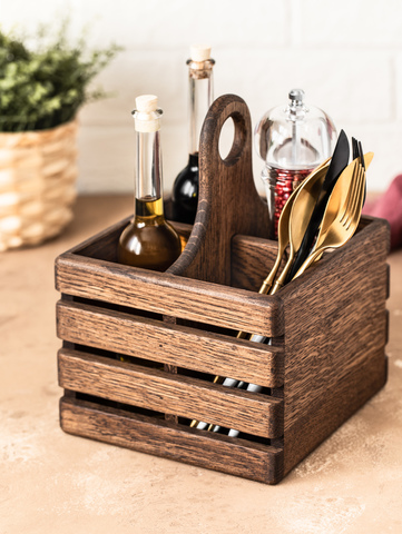 Oak Cutlery Holder