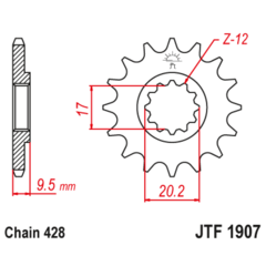 Звезда ведущая Sunstar 23313 по каталогу JT JTF1907