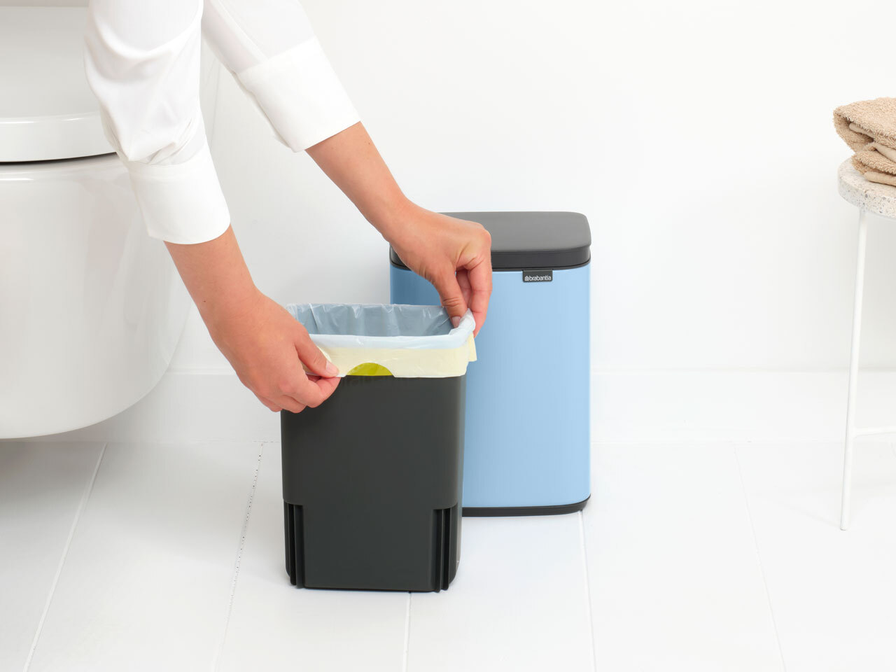 Мусорный бак Bo (4 л), Нежно-голубой, арт. 224003 - фото 8