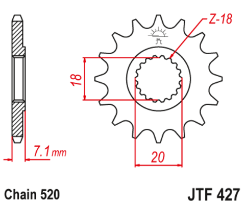 Звезда ведущая JTF427 12