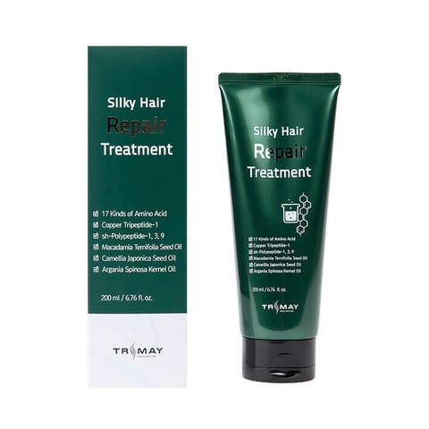 Слабокислотный восстанавливающий бальзам с пептидами Trimay Silky Hair Repair Treatment