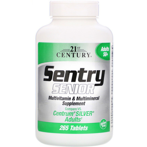 21st Century, Sentry Senior, мультивитаминная и минеральная добавка, для взрослых от 50 лет, 265 таблеток