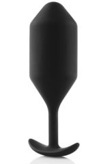 Чёрная пробка для ношения B-vibe Snug Plug 4 - 14 см. - 