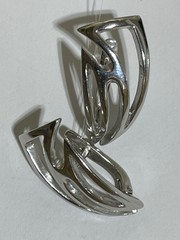 Линии (серьги из серебра)
