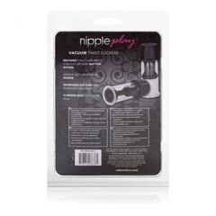 Чёрные помпы для сосков Nipple Play Vacuum Twist Suckers - 