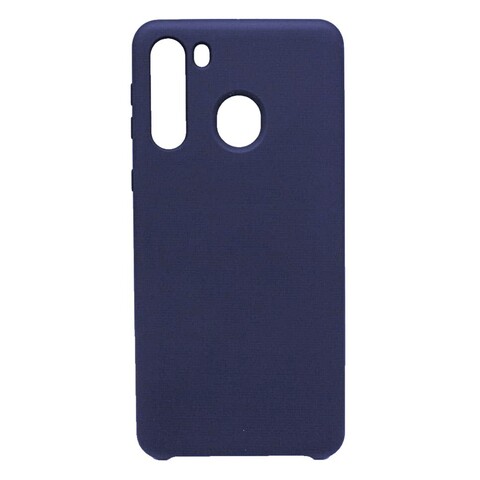 Силиконовый чехол Silicone Cover для Samsung Galaxy A21 (Темно-синий)