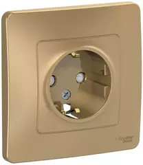 РОЗЕТКА С/У з/к шт. 16А 250В, титан BLNRS001114