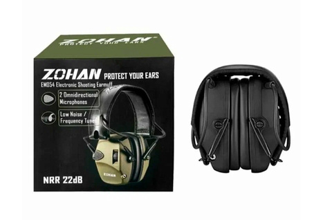 Наушники активные ZOHAN EM054, NRR 22dB Black с кейсом