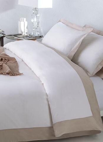 Постельное белье 2 спальное евро Mirabello Savoy Frame 0056 beige/ sabbia