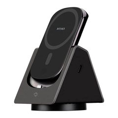 Настольная беспроводная зарядка Pitaka MagEZ Slider 2 (SL2301) с съёмным Power Bank из арамидного плетения