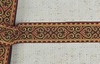 Тесьма жаккард, ш. 3,5 см, т.красный с бордовым