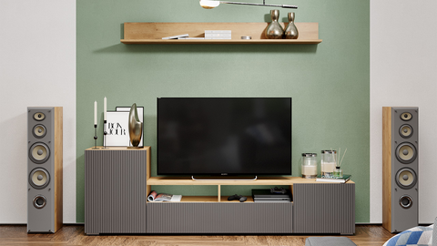 Гостиная Сильвия тип 2 дуб крафт золотой / графит матовый