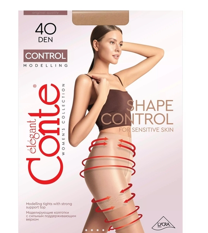 Колготки женские 40 Den Control  р.3  Mocca Conte