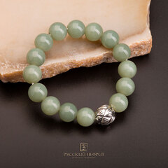 Браслет "Лотос". Цвет морской волны. 12 мм.