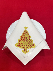 Новогодняя салфетка с вышивкой