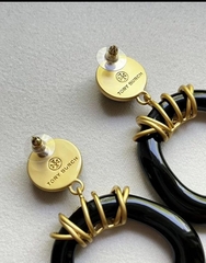 Серьги акцентные TORY BURCH с круглыми подвесками
