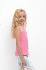 майка  для девочки  КР 301698/розовая орхидея к457