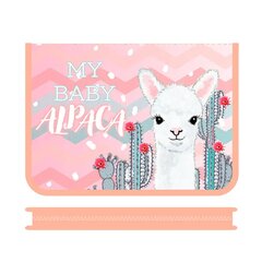 
          Папка 1 отделение, А4 230х325х25 мм, Пчелка, пластик, дизайн с двух сторон, молния вокруг, "Малыш альпака"