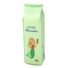 Пенал - косметичка, pure-pak Alingar, силикон, молния, 210 х 65 х 65 мм, "Little Mermaids", салатовый, русалочка